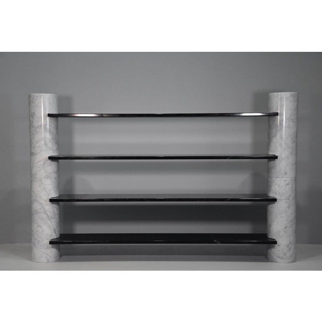 Loico Bookcase in Carrara and Marquina Marble by Angelo Mangiarotti for Skipper, 1970 For Sale - Image 16 of 16