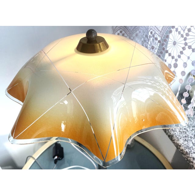 Vintage Space Age Amber Glass Table Lamp from Ikea, 1960s For Sale - Image 4 of 18