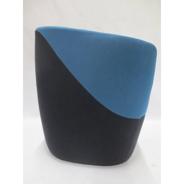 Walter Knoll Seating Stones Armchair in Blue (New) For Sale In New York - Image 6 of 8