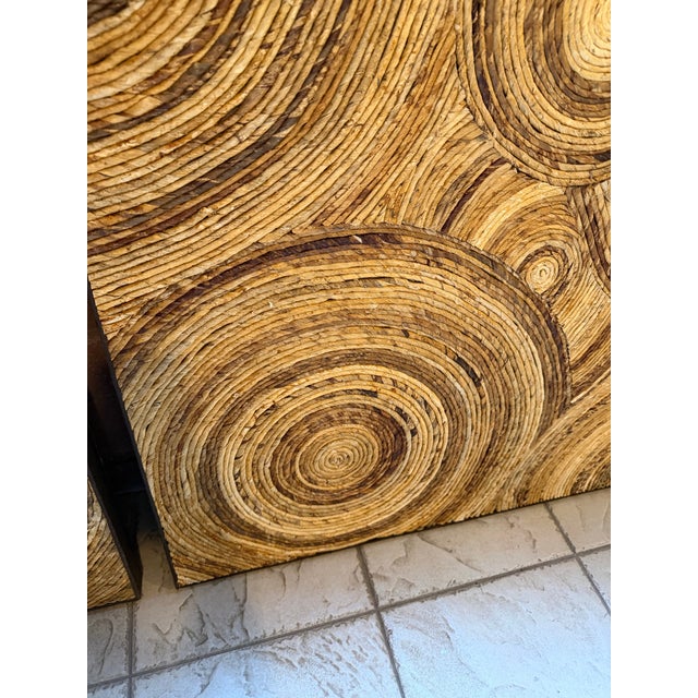 Wood Large Pair of Vintage Sculptural Boho Organic Modern Natural Fiber Wall Art Panels For Sale - Image 7 of 10