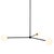 Metal Globe Chandelier 3, Black, 33.25in H, 5 Inch Glass Globes, by Research.Lighting, Modern, Minimal Hanging Light For Sale - Image 7 of 9