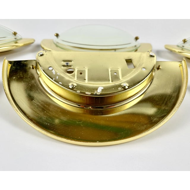 Vintage Wall Lamp in Brass & Glass from Massive, Belgium, 1970s For Sale - Image 10 of 11