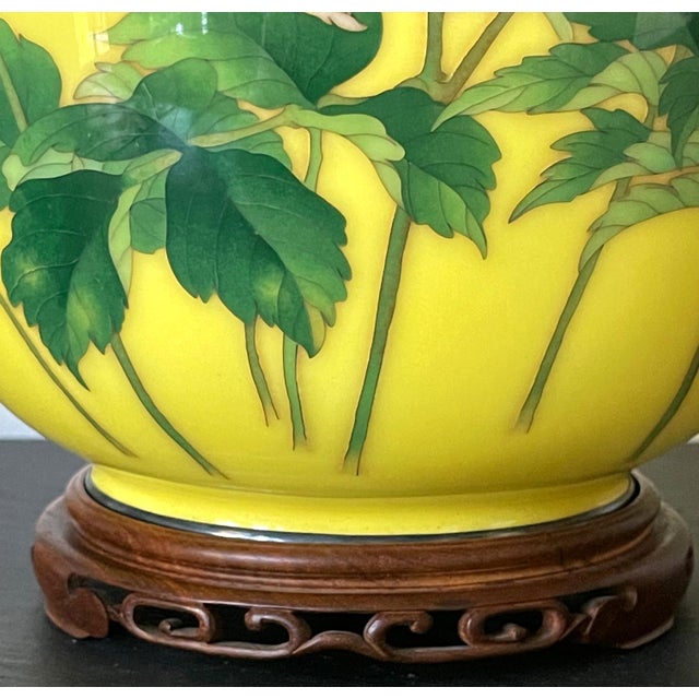 Japanese Cloisonné Vase Ando Jubei with Storage Box For Sale - Image 10 of 16