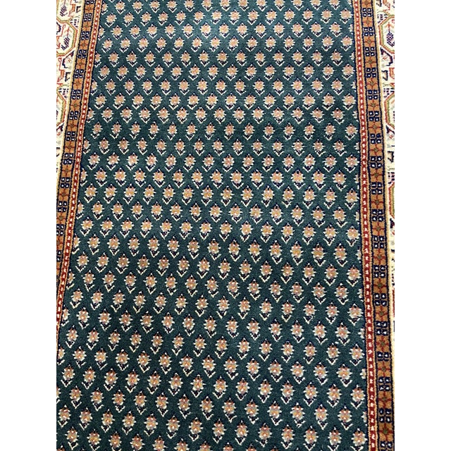 1990s Handwoven Persian Design Indian Rug - 2'7" X 9'8" For Sale In Dallas - Image 6 of 6