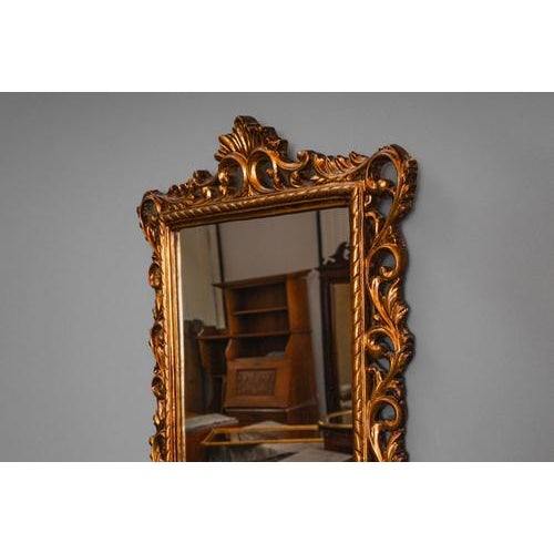 Brown Baroque Style Mirror, 1800s For Sale - Image 8 of 11