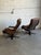 1970s Pair of Brown Leather Swivel Lounge Chairs Danish Mid-Century Modern 1970s For Sale - Image 5 of 13