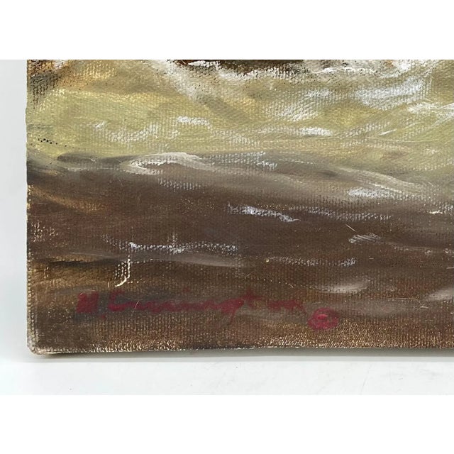 1940s East Coast Original Signed Oil Painting Seascape For Sale - Image 4 of 13