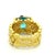Metal Stambolian 18k Gold Blue Zircon and Diamond Cocktail Ring, Size 8.75 For Sale - Image 7 of 14