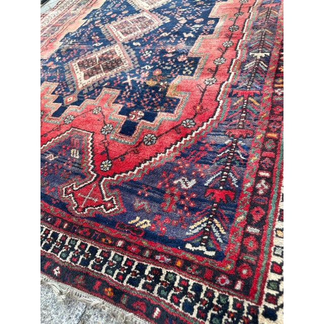 Vintage Afshar Rug, 1960s For Sale - Image 9 of 18