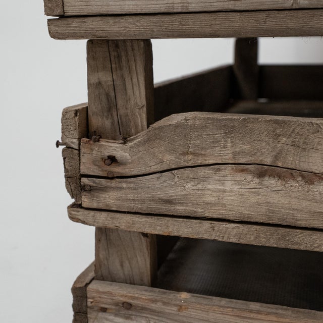 Brown Antique Harvest Sieve – Rustic Wooden Grain Sifter For Sale - Image 8 of 14