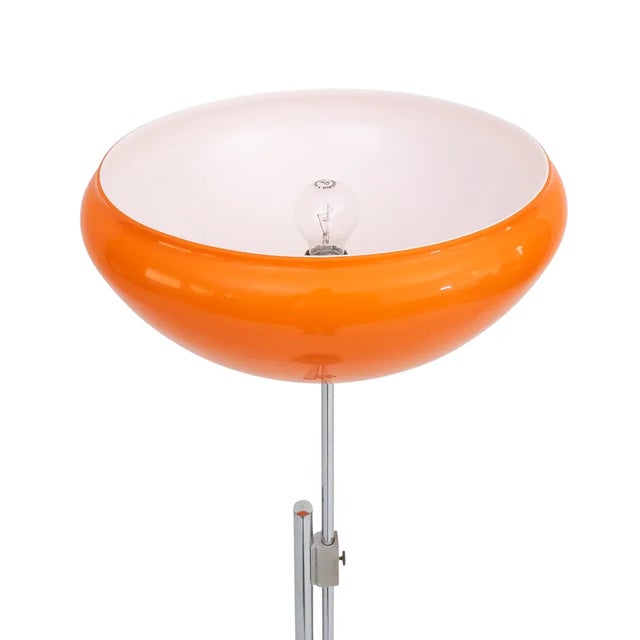 Mid-Century Modern Space Age Orange Floor Lamp, 1960s For Sale - Image 3 of 6