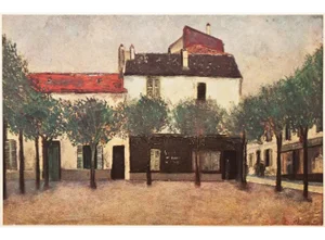 1947 After Maurice Utrillo "Place De Montigny", First Edition Impressionist Offset Lithograph