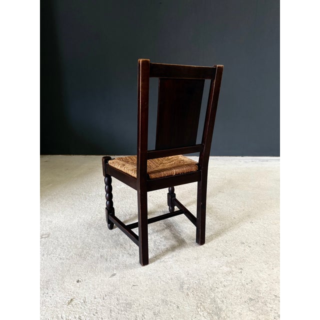 French Provincial Carved Back Dining Chairs by Charles Dudouyt, 1940s, Set of 2 For Sale - Image 10 of 18