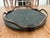 Bottle Green This Is a Luxury Round Decorative Tray by R&y Augousti Featuring a Textured Shagreen Surface Framed by a Sculptural Dark Metal and Wood Trim. 16” For Sale - Image 8 of 8