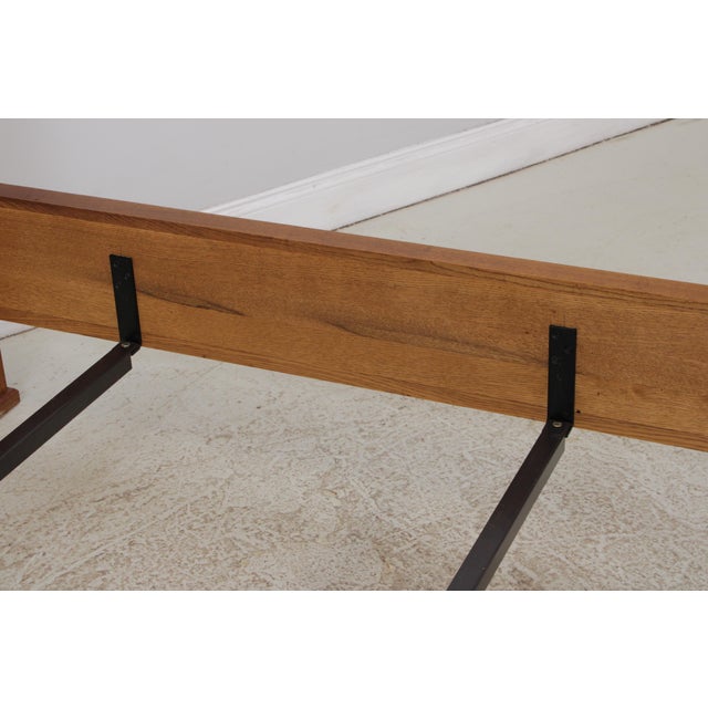 Brown Stickley Mission Oak King Size Spindle Prairie Bed For Sale - Image 8 of 18