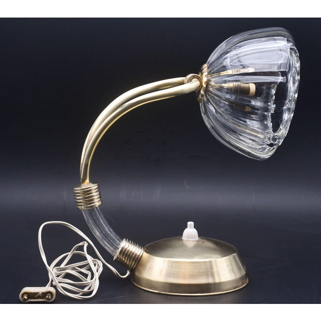 Glass 1940s Art Decò Murano Glass Barovier E Toso Table Lamp For Sale - Image 7 of 10
