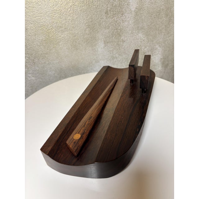 Rosewood Letter Holder from Preben Broste, Denmark, 1950s For Sale - Image 4 of 9