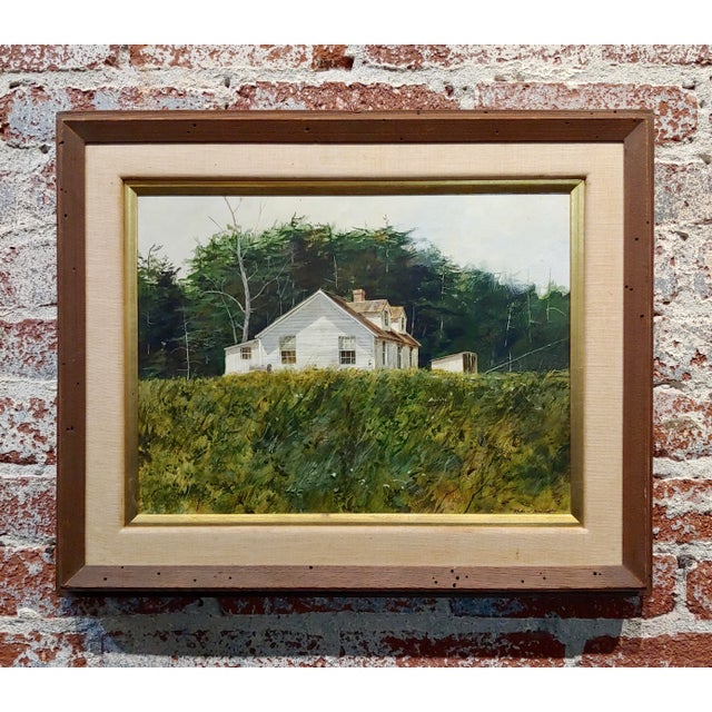 Brown Richard Schlecht - Farm House in Virginia - Oil Painting For Sale - Image 8 of 8