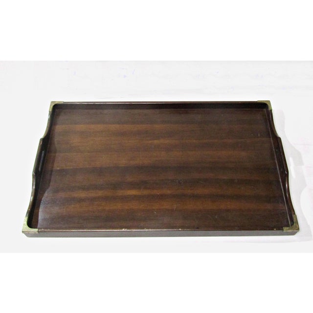 Traditional Extra Large Vintage Bombay Company Wooden Serving Tray For Sale - Image 3 of 11