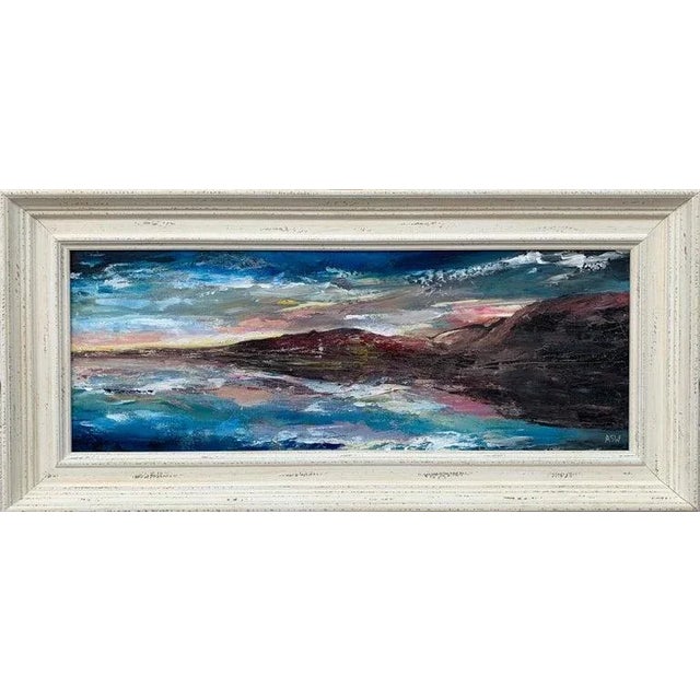 Panoramic Seascape of Devon Cliffs & Coastline by Contemporary British Artist For Sale