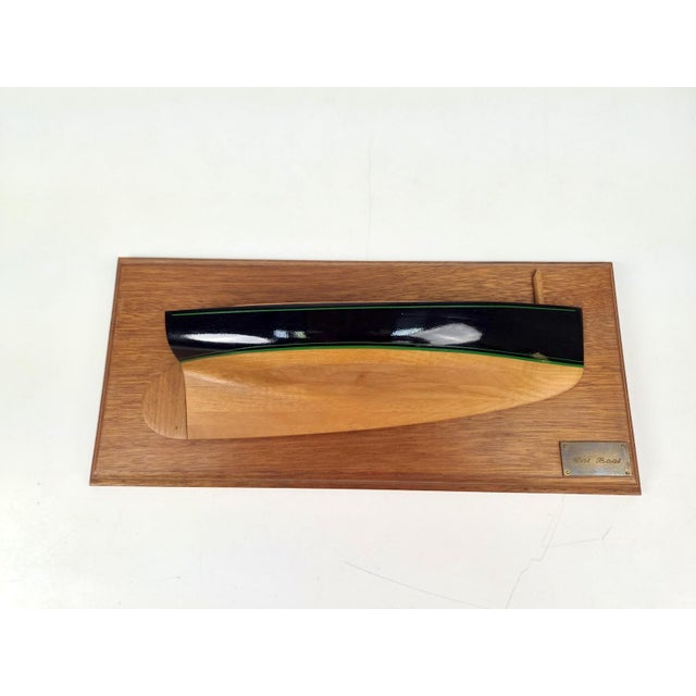 Vintage Handcrafted Half-Model Cat Boat by Daniel Guyomarch, 1990s For Sale - Image 6 of 17