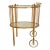 1950's French Maison Baguès Brass & Glass Two Tier Bar Cart, Attributed For Sale