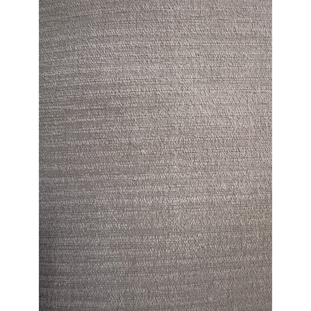 Ivory Vintage Walnut Klismos Chaise Lounge in Textured Cream Upholstery For Sale - Image 8 of 8