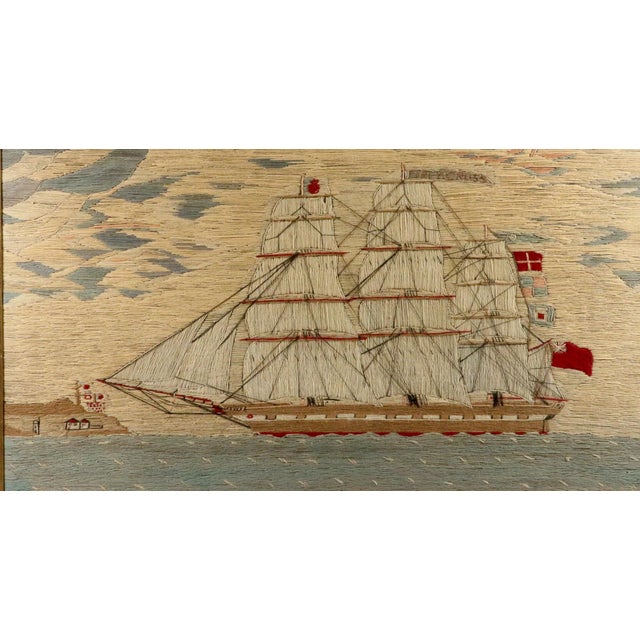 Grand Sailor’s Woolwork of the Tea Clipper Fiery Cross For Sale In Philadelphia - Image 6 of 8