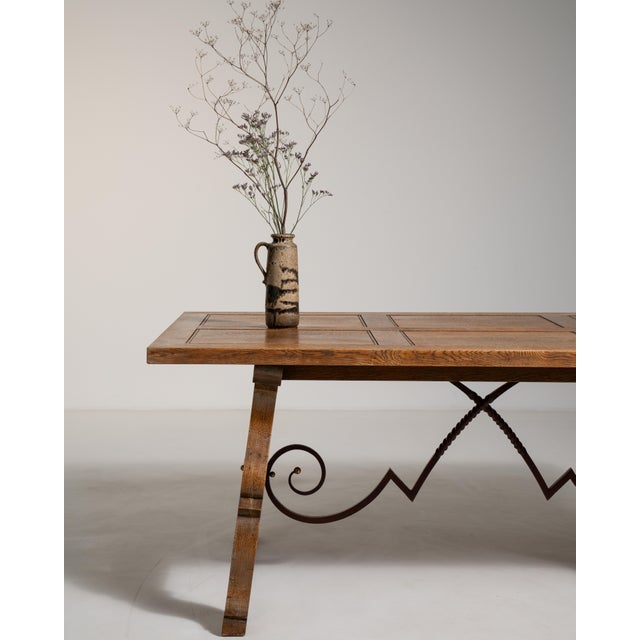 1960s Spanish Table with Iron Accents For Sale - Image 12 of 15