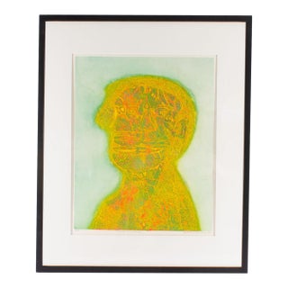 “Portrait of a Young Man” Abstract Intaglio Print by Sergio Gonzalez Tornero For Sale