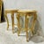 French Style Nesting Side Tables – Set of 2 With Beige Finish, Marble Tops & Gold Leaf Details For Sale In Miami - Image 6 of 6