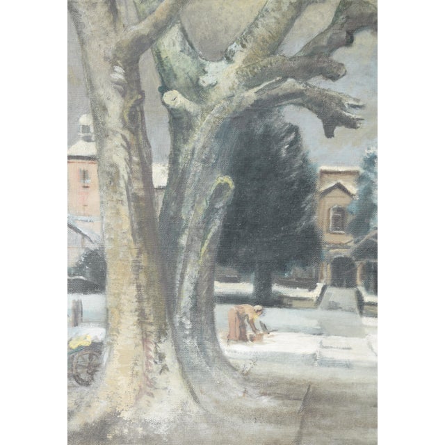 Richard Gessner, Kalkum Castle in Winter (Düsseldorf), 1940, Oil Painting on Canvas, Framed For Sale - Image 4 of 9