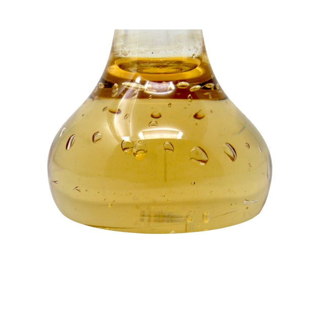 Amber 1960s Aseda Glasbruk Amber Glass "Bone" Vase For Sale - Image 8 of 9