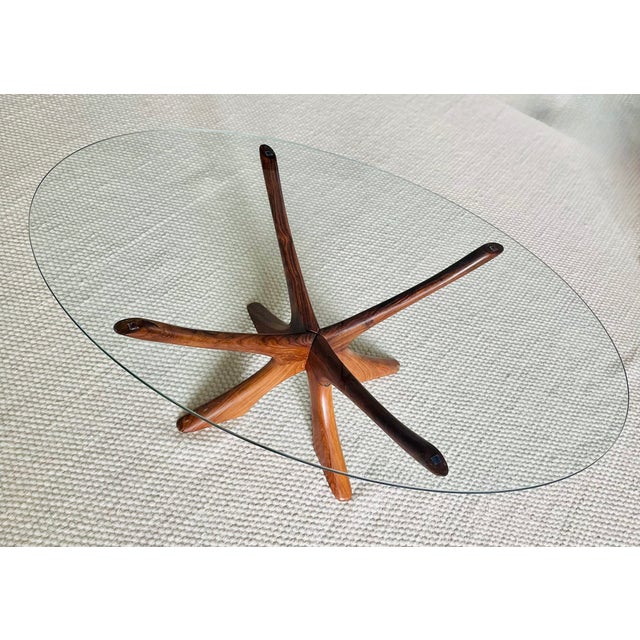 Mid-Century Danish Oval Glass Coffee Table by Illum Wikkelsø, 1960s For Sale - Image 16 of 17