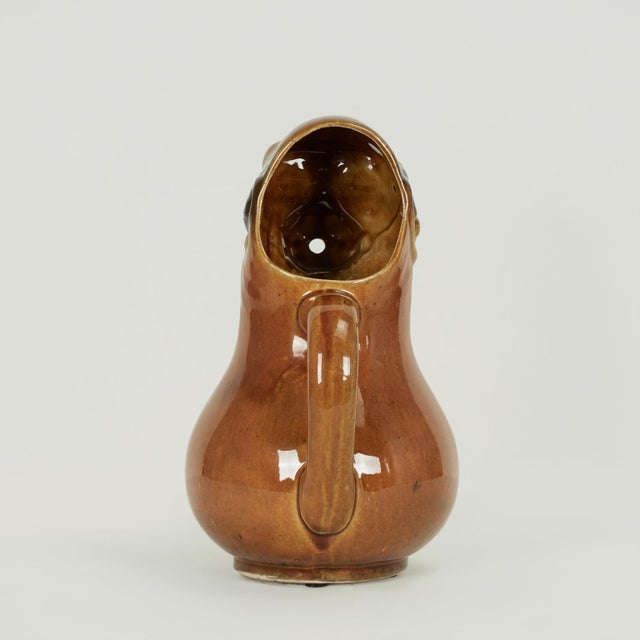 Antique English Earthenware Monkey Water Pitcher For Sale - Image 4 of 13