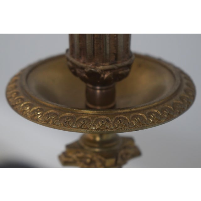 19th Century French Gilt Bronze Converted Table Lamps - a Pair For Sale In Philadelphia - Image 6 of 15
