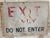 1950s 1940s "Exit Only- Do Not Enter” Metal Sign For Sale - Image 5 of 5