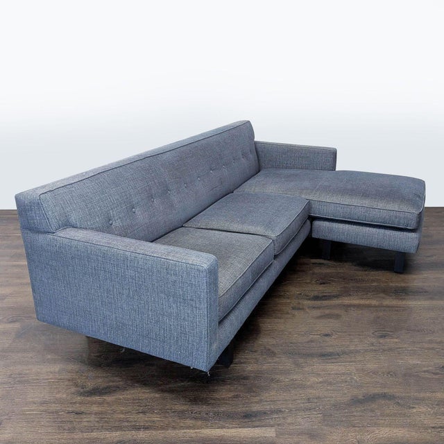 Room & Board Room & Board Andre Reversible Chaise Sectional in Grey Fabric For Sale - Image 4 of 14
