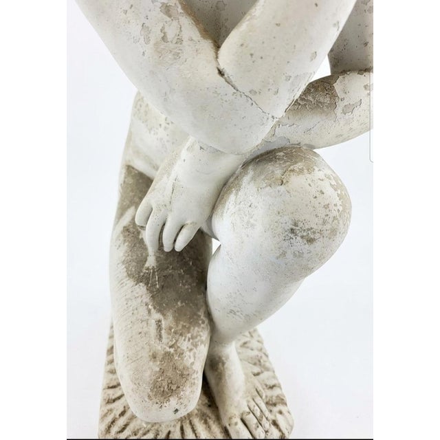 Mediterranean Mid 20th Century Classical Carved Sculpture of the "Crouching Venus" For Sale - Image 3 of 4