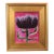 Bold Impressionist Lavender Flower Painting Including the Antiqued Gold Wood Frame For Sale