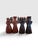 Copper Mid 20th Century Makonde Hand-Carved African Figural Wood Chess Set, Tanzania, 32 Pieces For Sale - Image 8 of 9