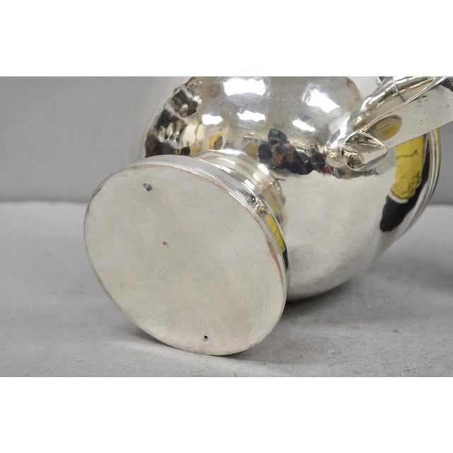 Antique Regency Silver Plated Thick Twin Handle Hand Hammered Trophy Cup Bowl For Sale - Image 15 of 16