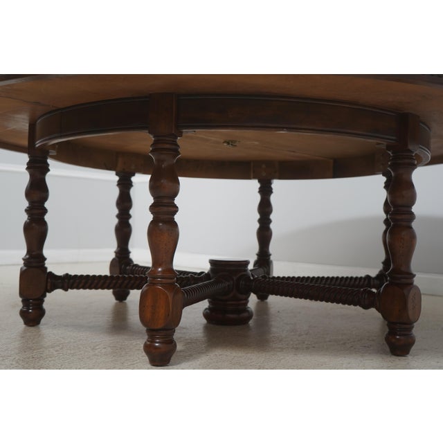 Large Round Barley Twist Mahogany Dining Table For Sale - Image 4 of 14