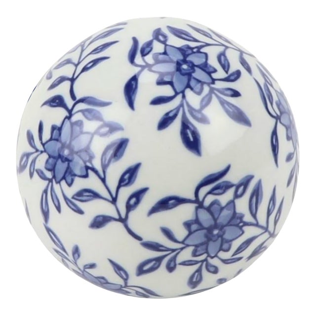 Rose Porcelain Ball 4" For Sale