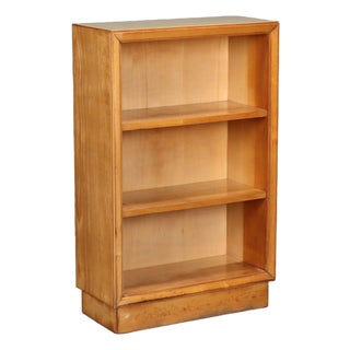 Small Vintage Bookcase in Poplar and Veneer Glass, 1950s For Sale