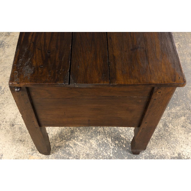 Early 19th Century Country French Provincial Oak Coffer Trunk For Sale - Image 10 of 18