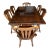 Final Price Reduction on 1970s Ethan Allen Old Tavern Antiqued Pine Trestle Dining 5' Table With 6 Original Matching Chairs For Sale