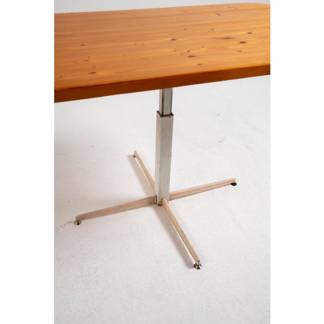 1970s 1970s Charlotte Perriand Style Adjustable Table For Sale - Image 5 of 6