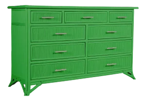 Aruba Nine-Drawer Dresser - Bright Green