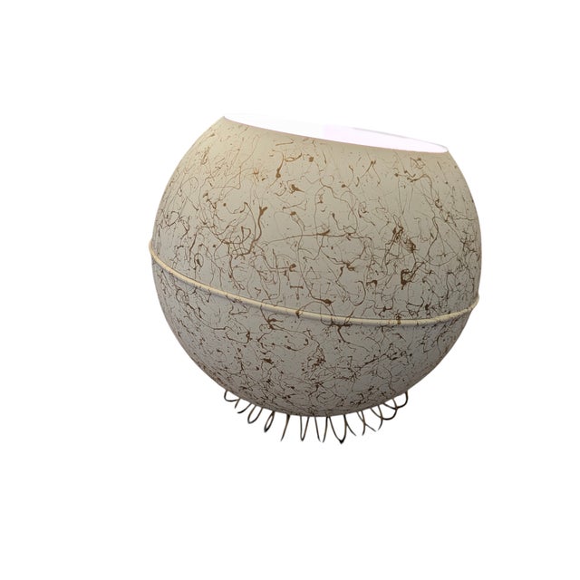 1950s 1950s Mid Century Modern Orb “Eyeball” Table Lamp – Atomic Age Fiberglass Spaghetti Shade For Sale - Image 5 of 7